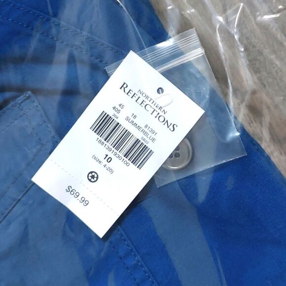 Northern Reflections New With Tag Size 10 Blue Cropped Pants - Picture 6 of 7